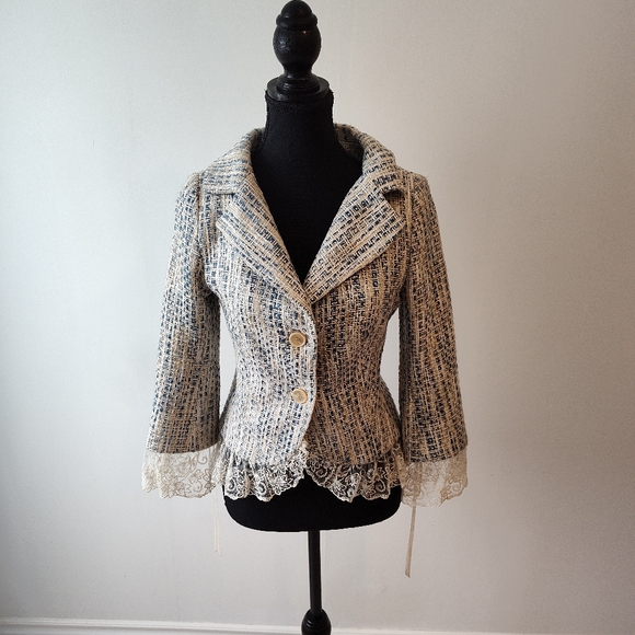 Major Bridgerton vibes! Tweed Jacket Made in France - Picture 1 of 6